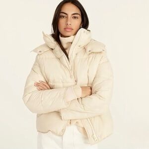 JCrew Flurry puffer jacket with PrimaLoft in Dusty Ivory Size XS